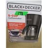 Image 1 : ESTATE (NEW):  BLACK & DECKER 5 CUP COFFEE MAKER