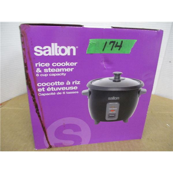 ESTATE (NEW):  SALTON RICE COOKER IN ORIGINAL BOX