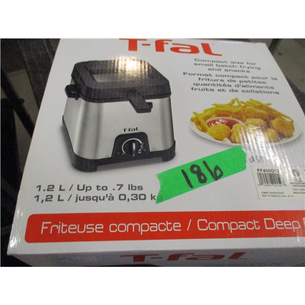 ESTATE (NEW):  T-FAL COMPACT DEEP FRYER IN ORIGINAL BOX