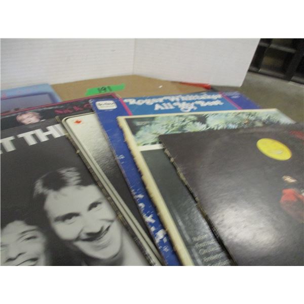 COLLECTABLE:  BOX C/W VARIOUS RECORDS