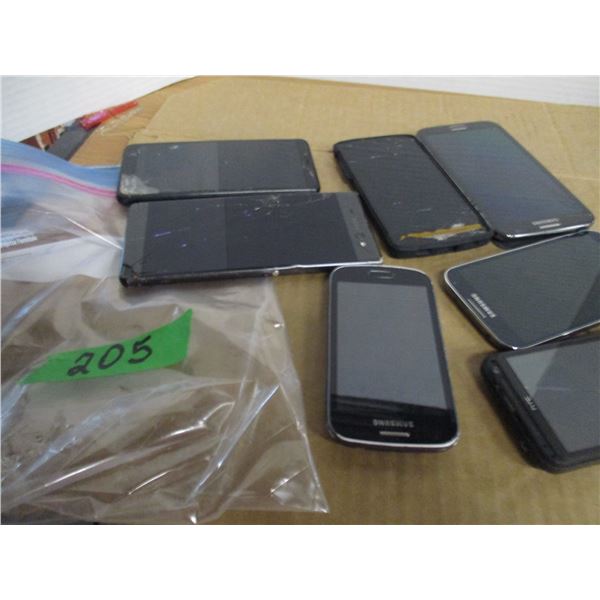 BAG C/W ASSORTED CELL PHONES