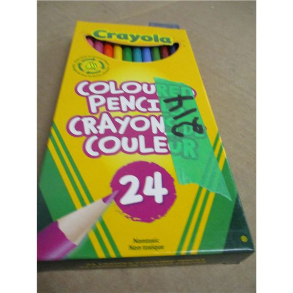 STORE CLOSE-OUT (AS IS):  CRAYOLA COLORED PENCILS (24) - PACKAGE