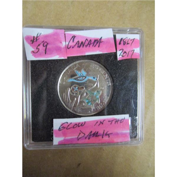 1867 - 2017 GLOW IN THE DARK CANADA BIRD SERIES QUARTER