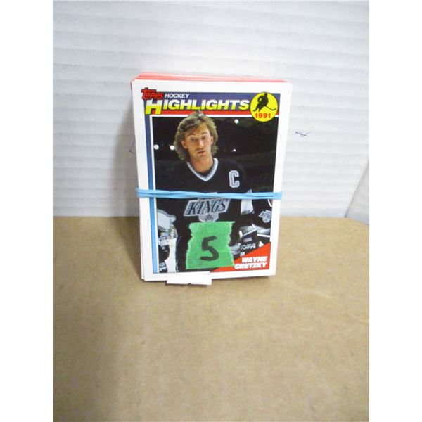 COLLECTABLE:  LOT OF 40 - 1991 TOPPS HOCKEY TRADING CARDS PLUS 10 ASSORTED GRETZKY TRADING CARDS