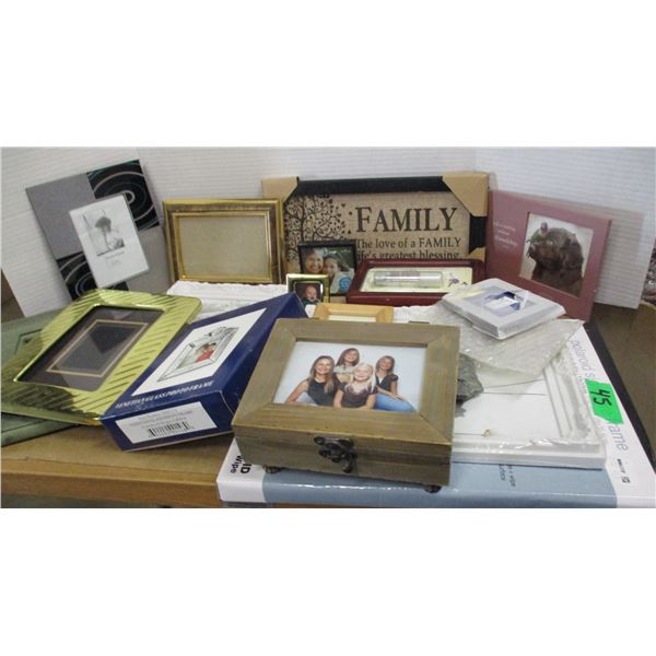 ESTATE:  BOX C/W ASSORTED PICTURE FRAMES