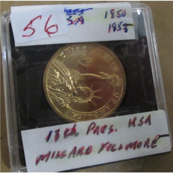 1850 - 1853 13TH PRESIDENT USA MILLARD FILMORE PROOF DOLLAR