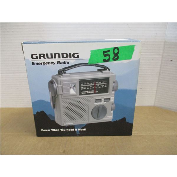 ESTATE/NEW:  GRUNDIG EMERGENCY RADIO IN ORIGINAL BOX