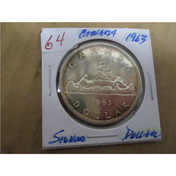 1963 CANADA SILVER DOLLAR