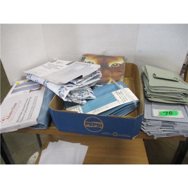 ESTATE:  FLAT C/W ASSORTED CURTAINS & SHOE HOLDERS