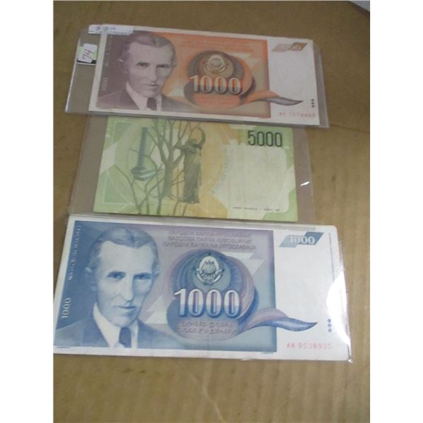 STOCK SHEET OF WORLD CZECHOSLOVAKIA BANK NOTES