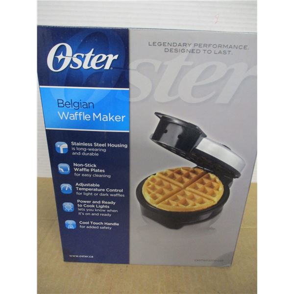 ESTATE/NEW:  OSTER BELGIAN WAFFLE MAKER