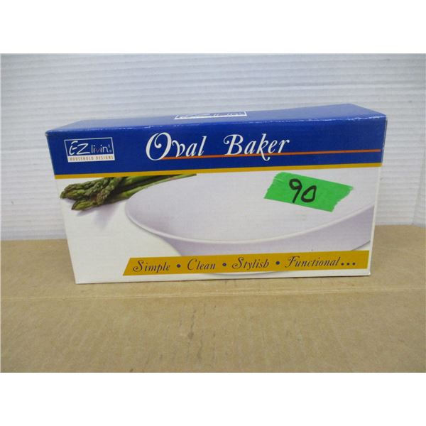ESTATE/NEW:  OVAL BAKER (54 X 22.5 X 5 CM)
