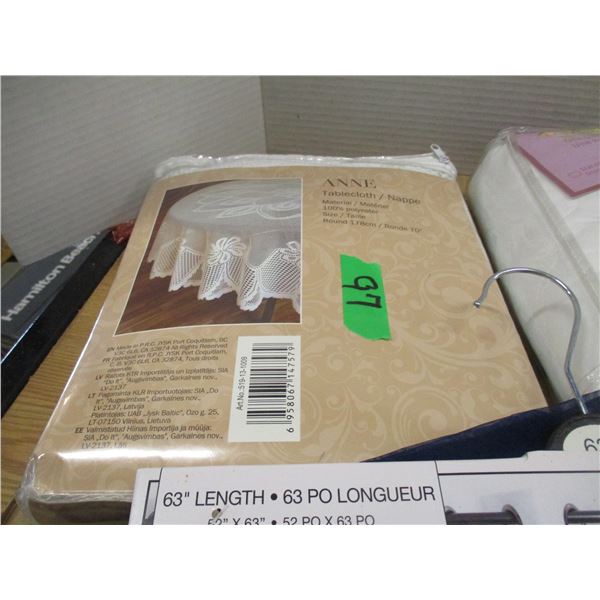 ESTATE:  FLAT C/W ASSORTED LINEN PRODUCTS (TABLECLOTHS, CURTAINS, ETC)