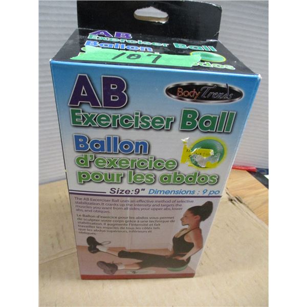 ESTATE:  9" EXERCISE BALL IN ORIGINAL BOX