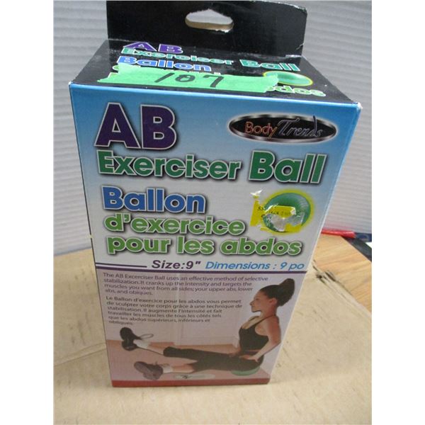 ESTATE:  9" EXERCISE BALL IN ORIGINAL BOX