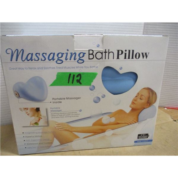 ESTATE/NEW:  MASSAGING BATH PILLOW IN ORIGINAL BOX