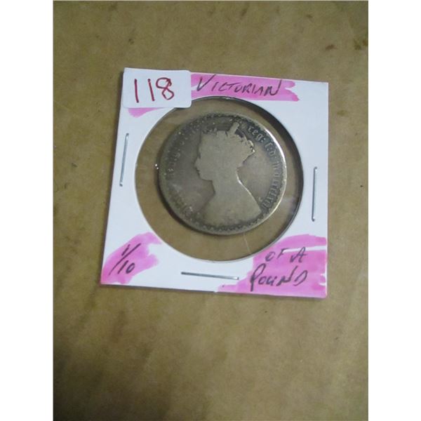 VICTORIAN 1/10 OF POUND SILVER FLORIN