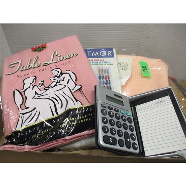 ESTATE:  FLAT C/W CURTAINS, TABLE LINEN, ETC