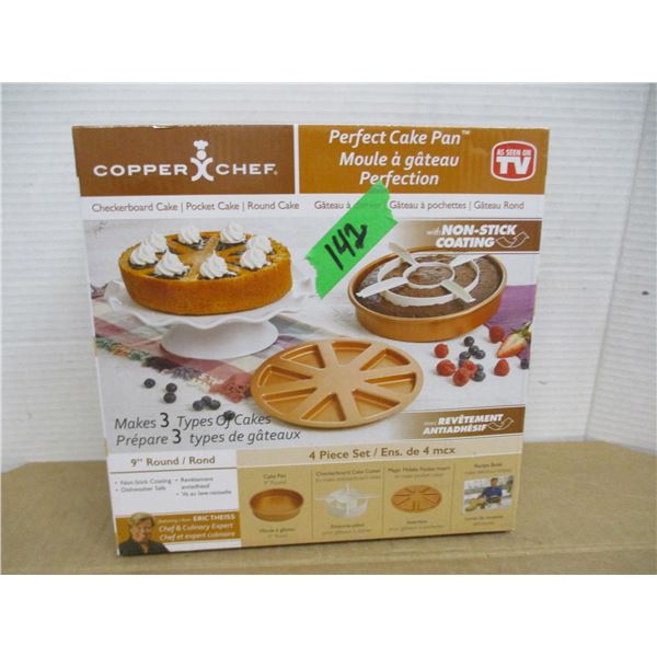 ESTATE:  COPPER CHEF PERFECT CAKE PAN IN ORIGINAL BOX