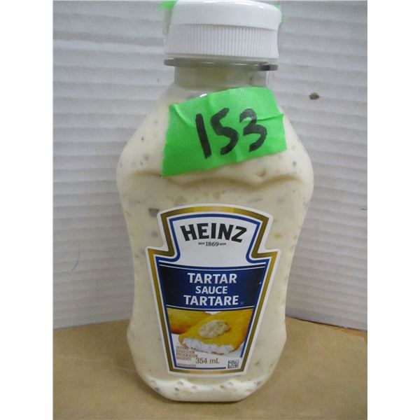 SHELF PULLS (AS IS):  HEINZ TARTER SAUCE (354 ML) - BOTTLE