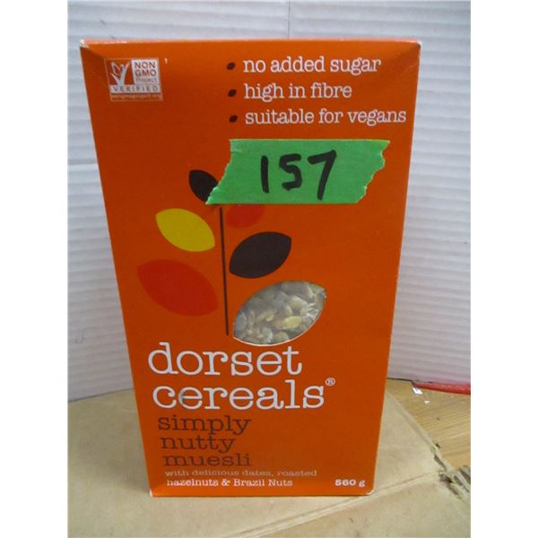 SHELF PULLS (AS IS):  DORSET CEREALS SIMPLY NUTTY MUESLI CEREAL (560 G) - BOX