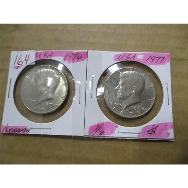 1974 - 1977 USA KENNEDY HALF DOLLARS