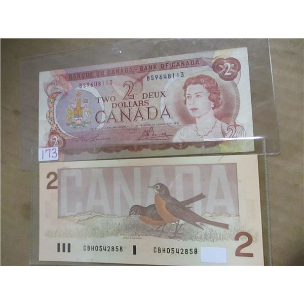 1974 - 1986 LAST OF CANADA $2 BILLS