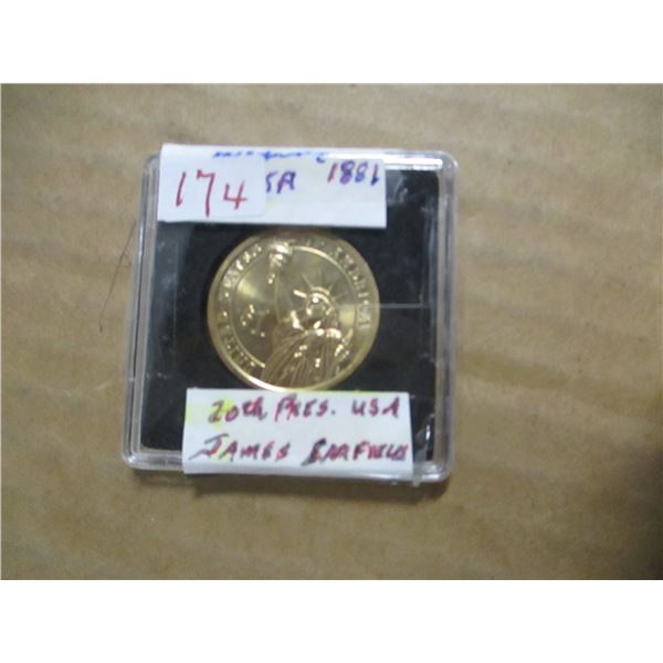 1881 JAMES GARFIELD 20TH PRESIDENT USA PROOF DOLLAR