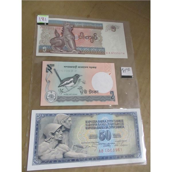 STOCK SHEET OF WORLD CURRANCY BANK NOTES