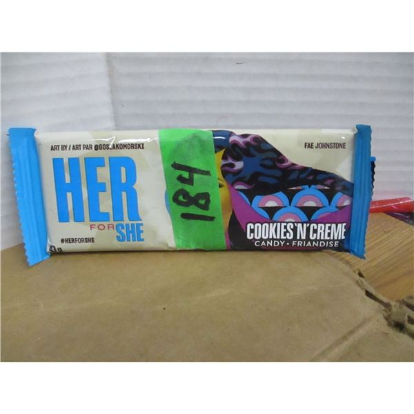 SHELF PULLS (AS IS):  HER FOR SHE COOKIE & CREAM BAR (43G)