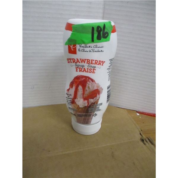 SHELF PULLS (AS IS):  STRAWBERRY SYRUP - BOTTLE