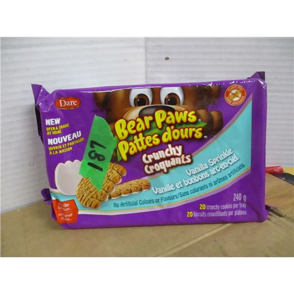SHELF PULLS (AS IS):  BEAR PAW VANILLA SPRINKLE CRUNCHY COOKIES (240G) - BOX