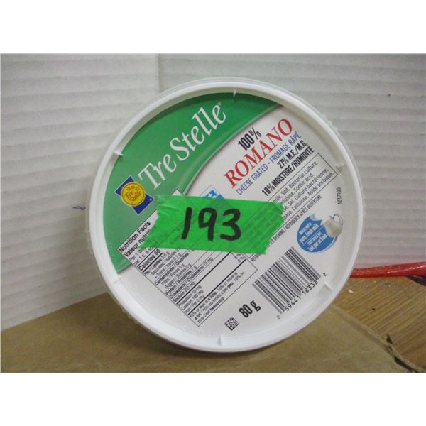 SHELF PULLS (AS IS):  GRATED ROMANO CHEESE (80G) - TUB