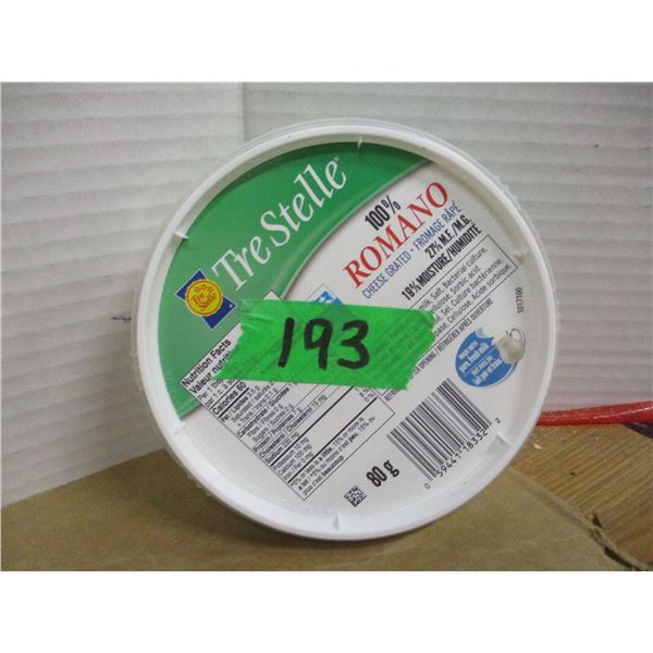 SHELF PULLS (AS IS):  GRATED ROMANO CHEESE (80G) - TUB