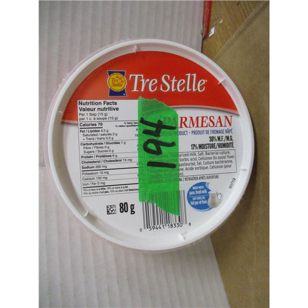 SHELF PULLS (AS IS):  GRATED PARMESAN CHEESE (80G) - TUB