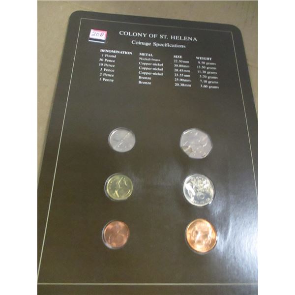 COLONY OF ST. HELENA MINT SEALED COIN SET