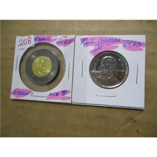 2022 MEMORY OF QUEEN ELIZABETH II & 2023 KING CHARLES III COIN SET