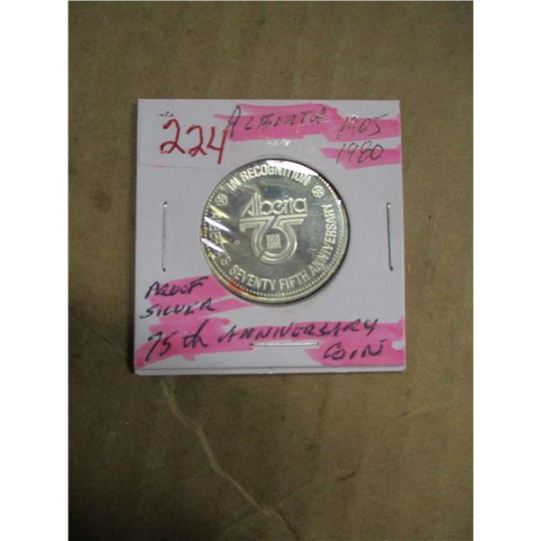 1905 - 1980 PROOF SILVER ALBERTA'S 75TH ANNIVERSARY COIN
