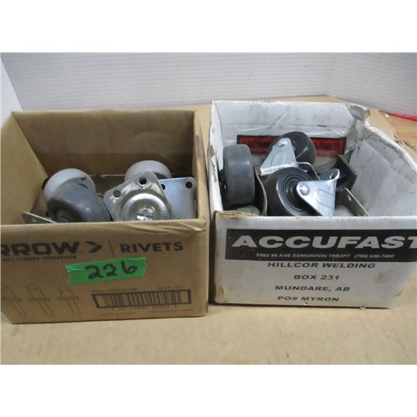 BOX C/W APPROX 10 WHEELS