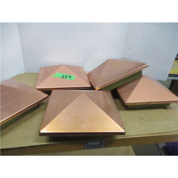 5 - 6" COPPER FENCE POST TOPS