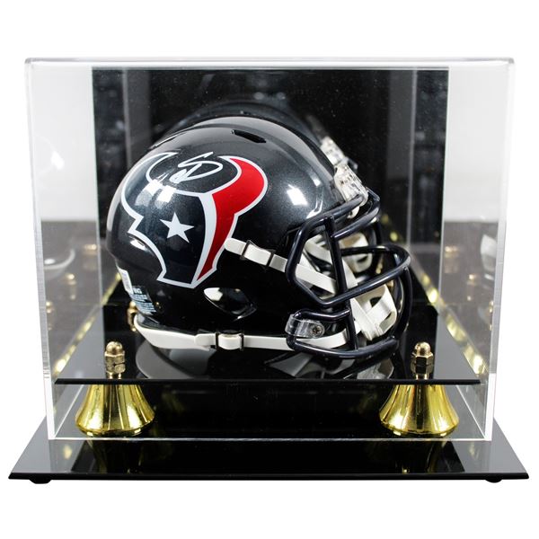 STEFAN DIGGS SIGNED HOUSTON TEXANS MINI HELMET IN DISPLAY CASE (BECKETT COA)