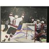 Image 1 : JOE SAKIC AND JEROME IGINLA SIGNED 2002 SALT LAKE CITY GOLDEN GOAL 11 X 14 (GCG HOLO)