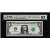 Image 1 : 1981A $1 Federal Reserve Note Atlanta Mismatched S/N Error PMG Choice Uncirculated 63