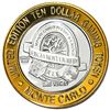 Image 1 : .999 Fine Silver Monte Carlo Las Vegas, Nevada $10 Limited Edition Gaming Token