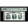 Image 1 : ca. 1970's Washington Center Giori Test Ink Smear Error Note PMG Superb Gem Unc. 67EPQ