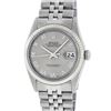 Image 2 : Rolex Mens Stainless Steel Slate Grey Roman Datejust Wristwatch