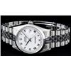 Image 9 : Rolex Men's Stainless Steel White Roman Datejust Wristwatch
