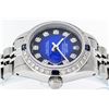 Image 9 : Rolex Ladies Stainless Steel Blue Vignette Sapphire and Diamond Datejust Wristwatch