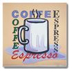 Image 1 : Steve Kaufman (1960-2010) "ESPRESSO" Original Mixed Media on Canvas