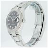 Image 4 : Rolex Mens Stainless Steel Black Diamond Datejust Wristwatch